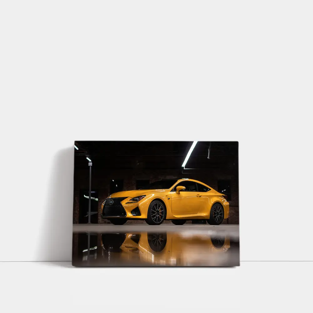 Lexus RC F Yellow Sports Car Indoor Garage – Wall Art