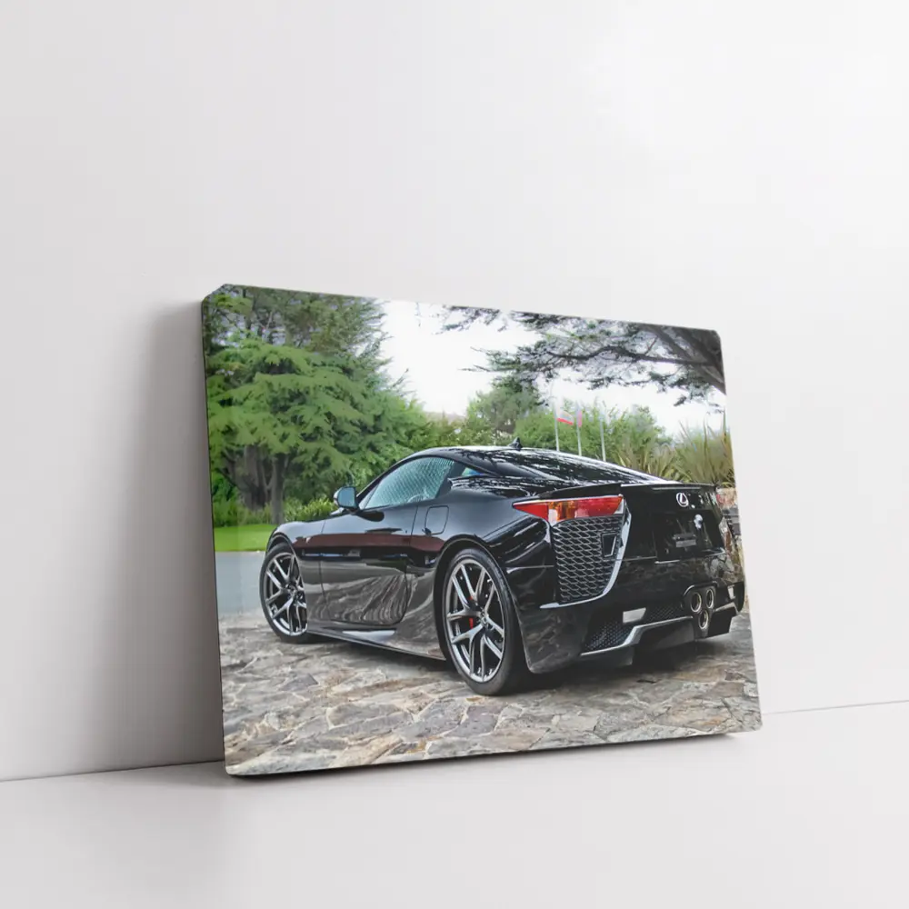 Black Lexus LFA Supercar Courtyard Setting – Wall Art