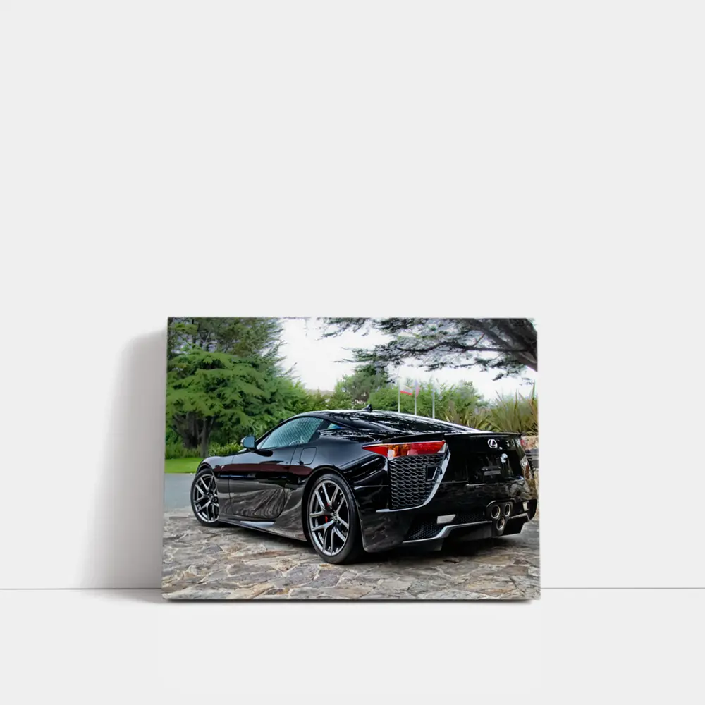 Black Lexus LFA Supercar Courtyard Setting – Wall Art