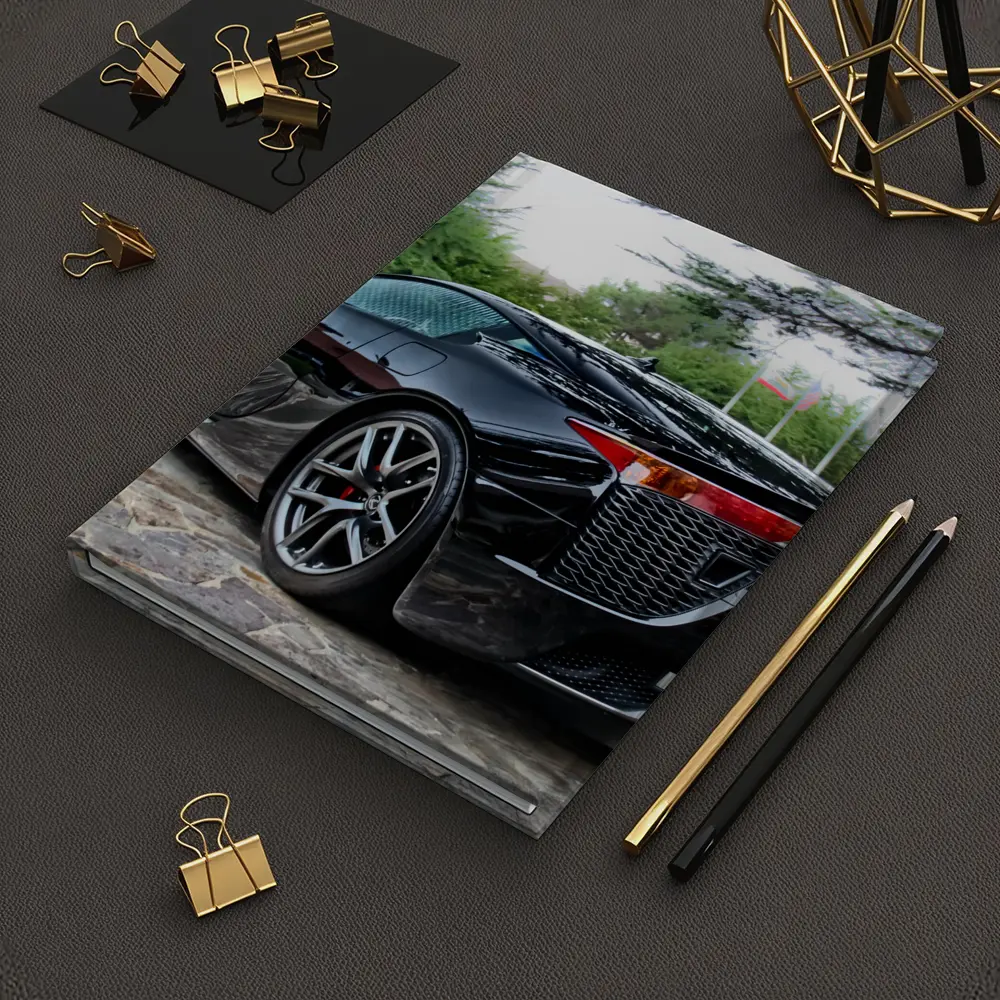 Black Lexus LFA Supercar Courtyard Setting – Notebooks