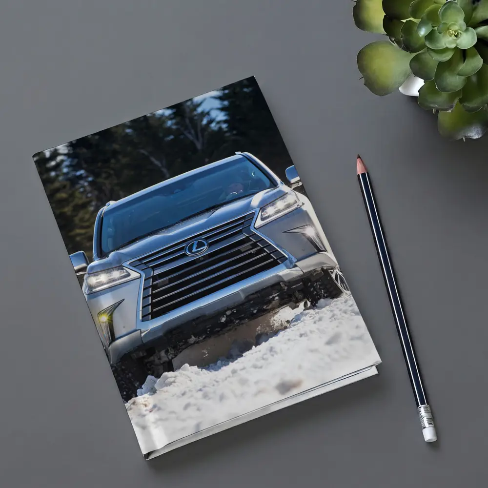Lexus LX Driving Through Snow Winter Forest – Notebooks