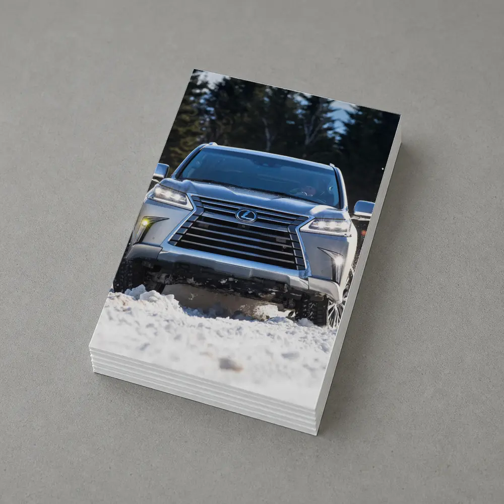 Lexus LX Driving Through Snow Winter Forest – Postcards