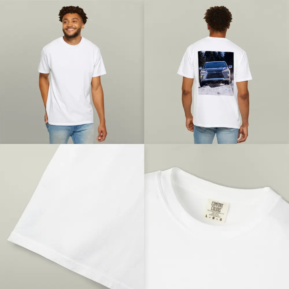 Lexus LX Driving Through Snow Winter Forest – T-Shirts