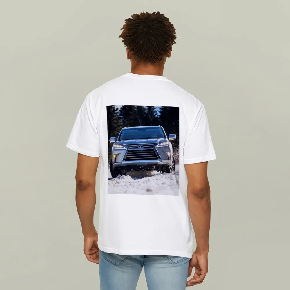 Lexus LX Driving Through Snow Winter Forest – T-Shirts