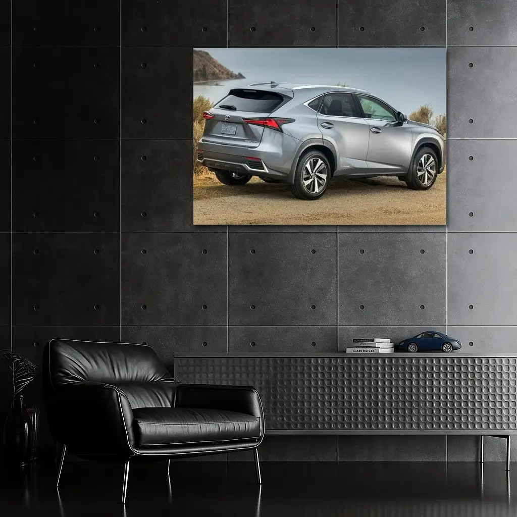 Lexus NX Hybrid Silver SUV Coastal Setting – Wall Art