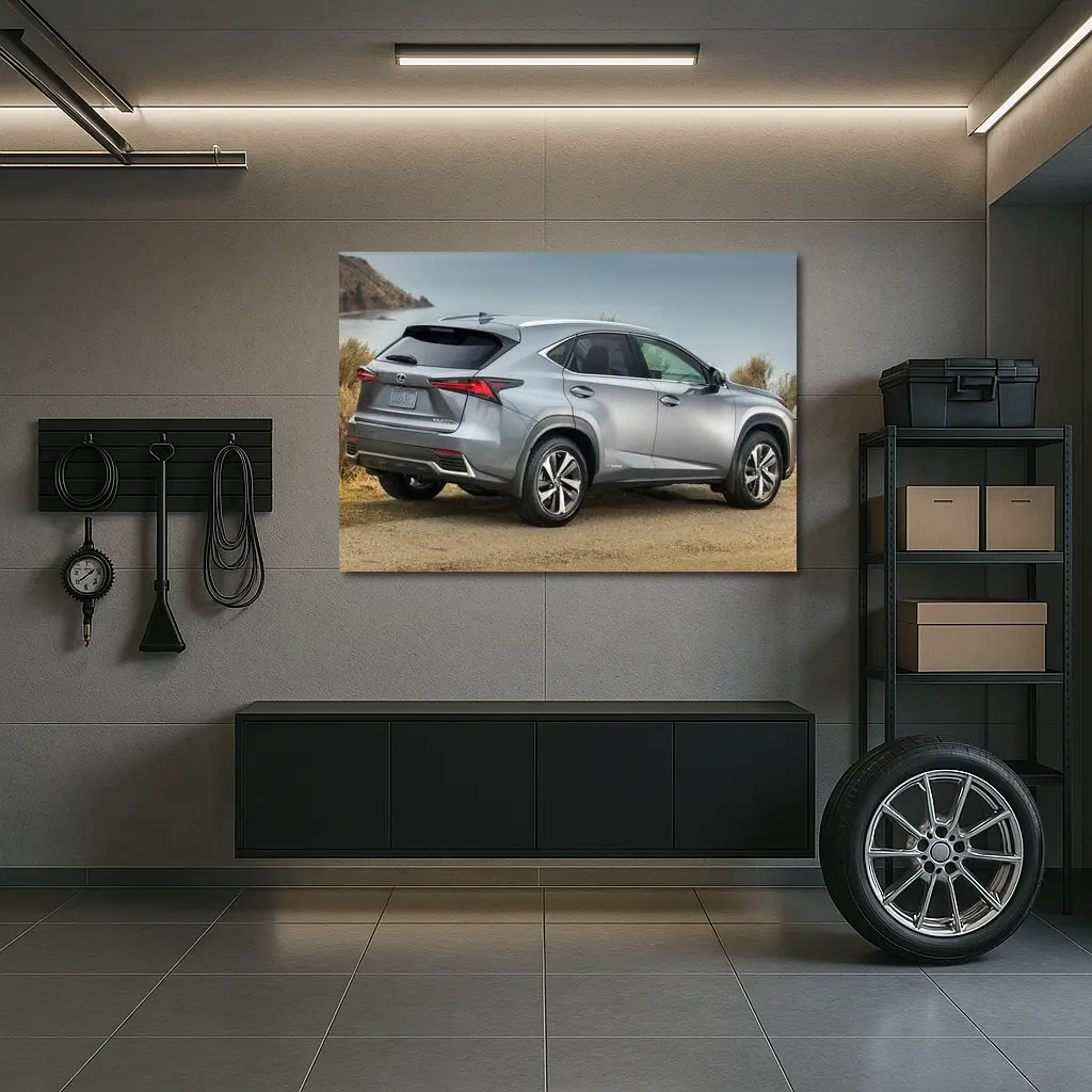 Lexus NX Hybrid Silver SUV Coastal Setting – Wall Art