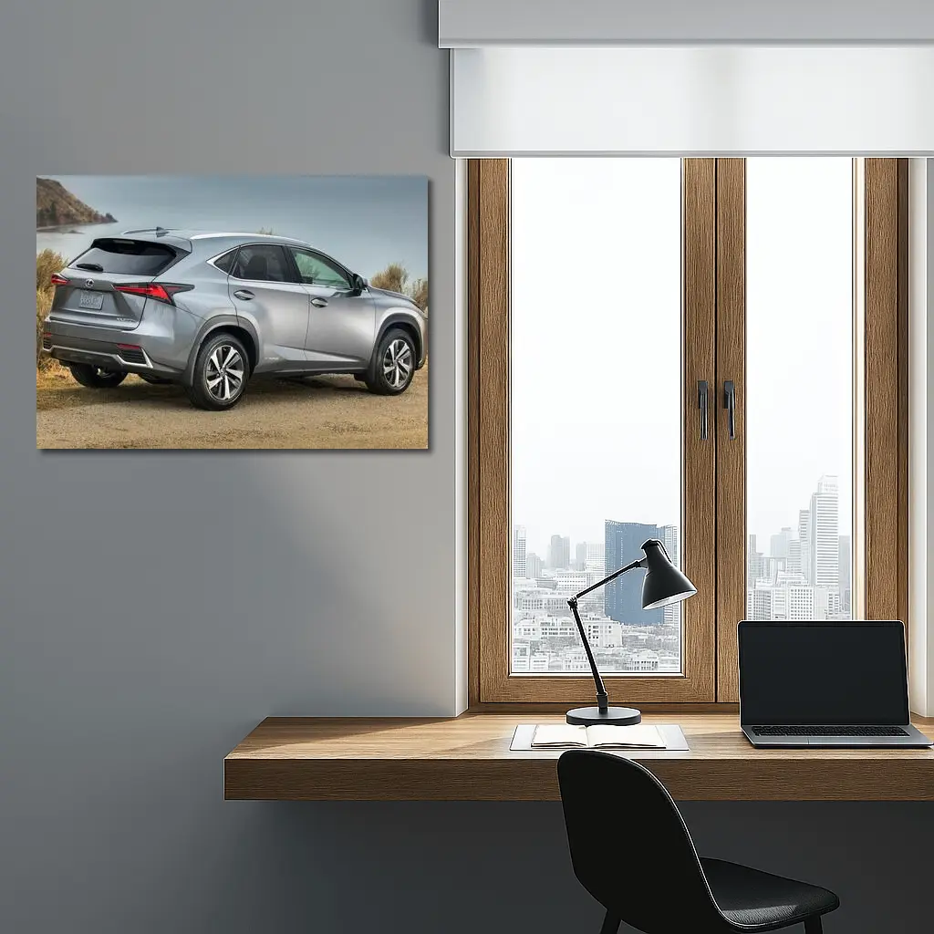 Lexus NX Hybrid Silver SUV Coastal Setting – Wall Art