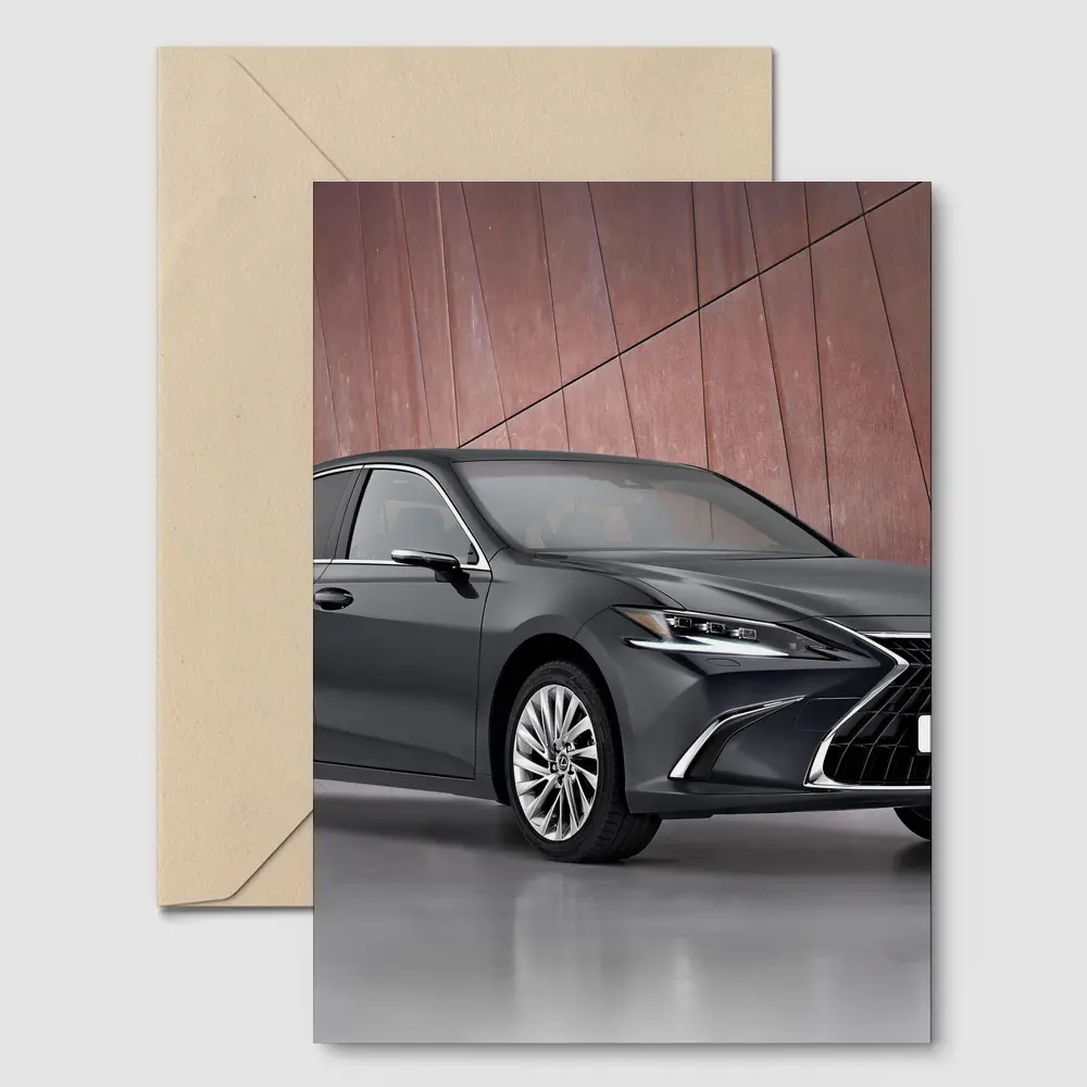 Lexus ES Sedan Dark Gray Studio Background – Postcards