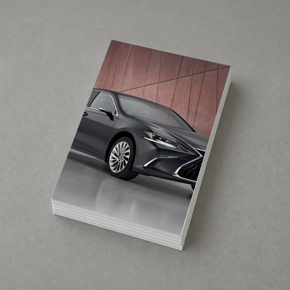 Lexus ES Sedan Dark Gray Studio Background – Postcards