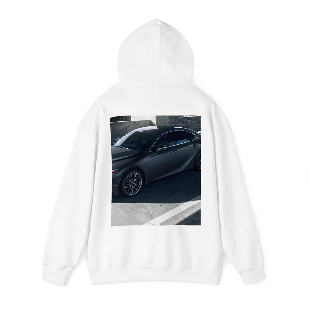 Lexus IS Sedan Parked Urban Concrete Setting – Hoodies