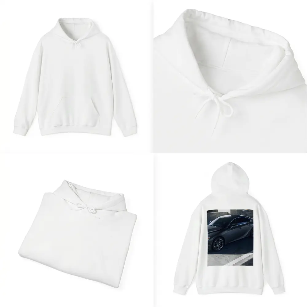 Lexus IS Sedan Parked Urban Concrete Setting – Hoodies