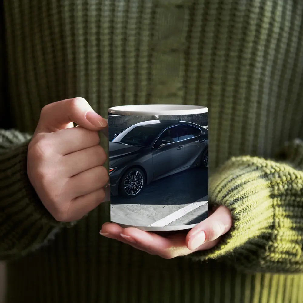 Lexus IS Sedan Parked Urban Concrete Setting – Mugs