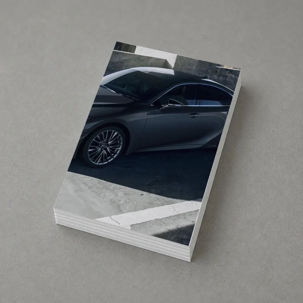 Lexus IS Sedan Parked Urban Concrete Setting – Postcards