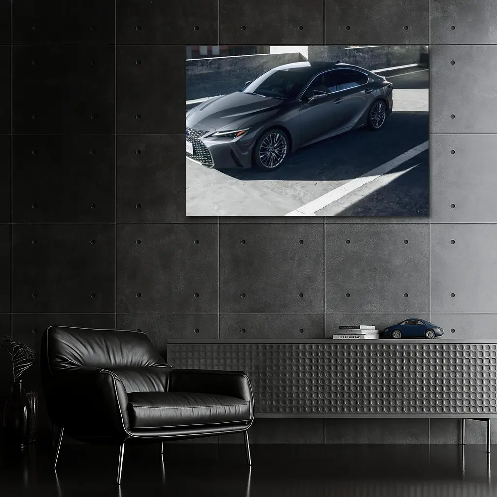 Lexus IS Sedan Parked Urban Concrete Setting – Wall Art