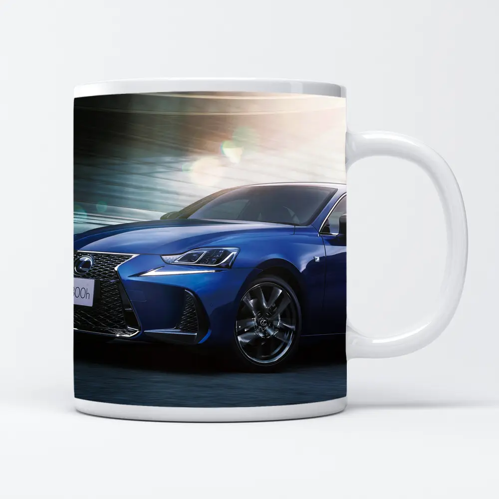 Lexus IS Blue Sport Sedan On Track – Mugs