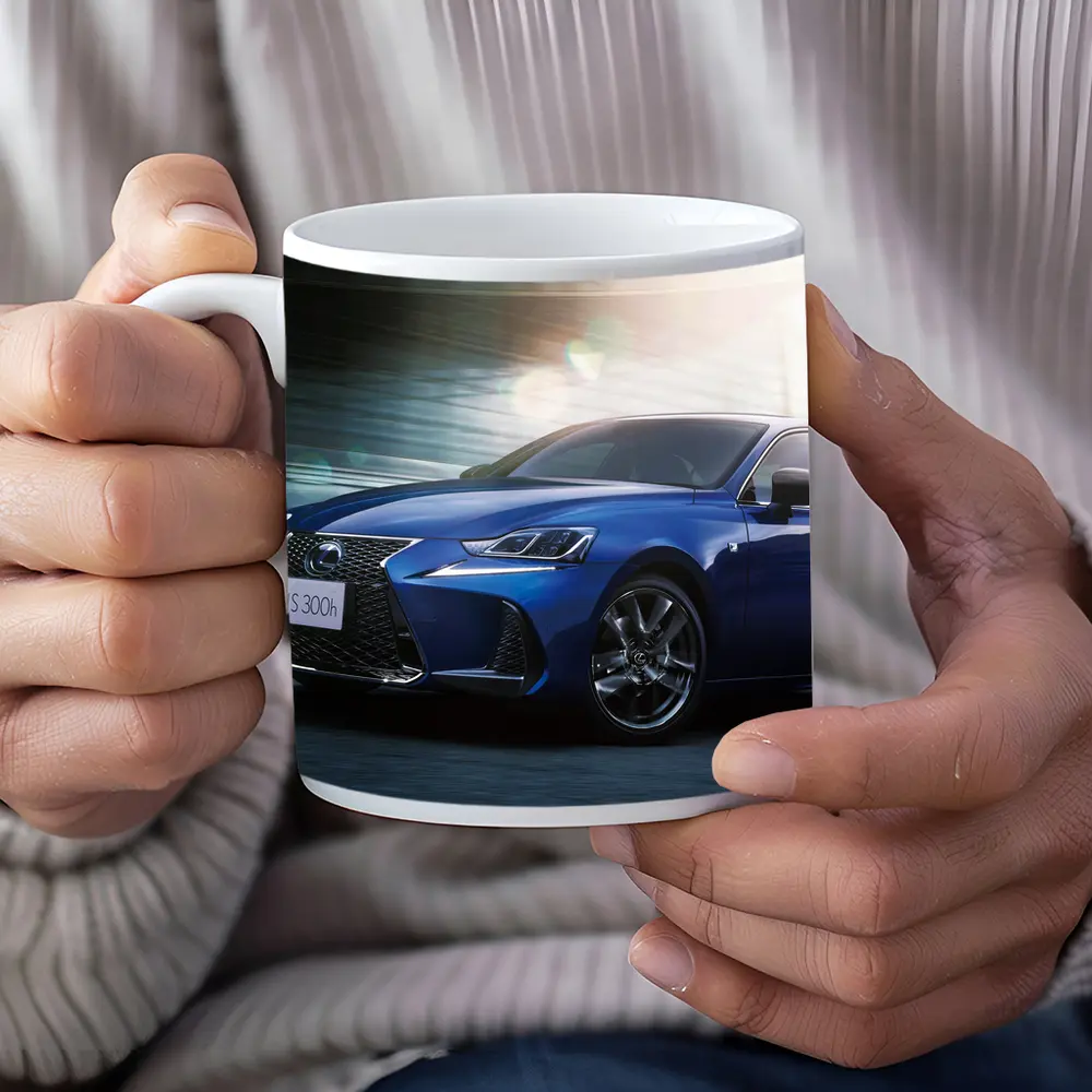 Lexus IS Blue Sport Sedan On Track – Mugs