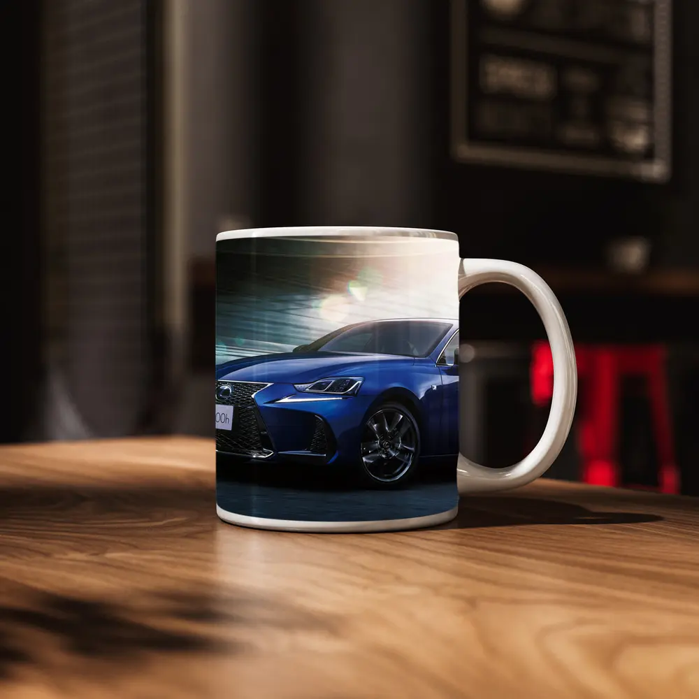 Lexus IS Blue Sport Sedan On Track – Mugs