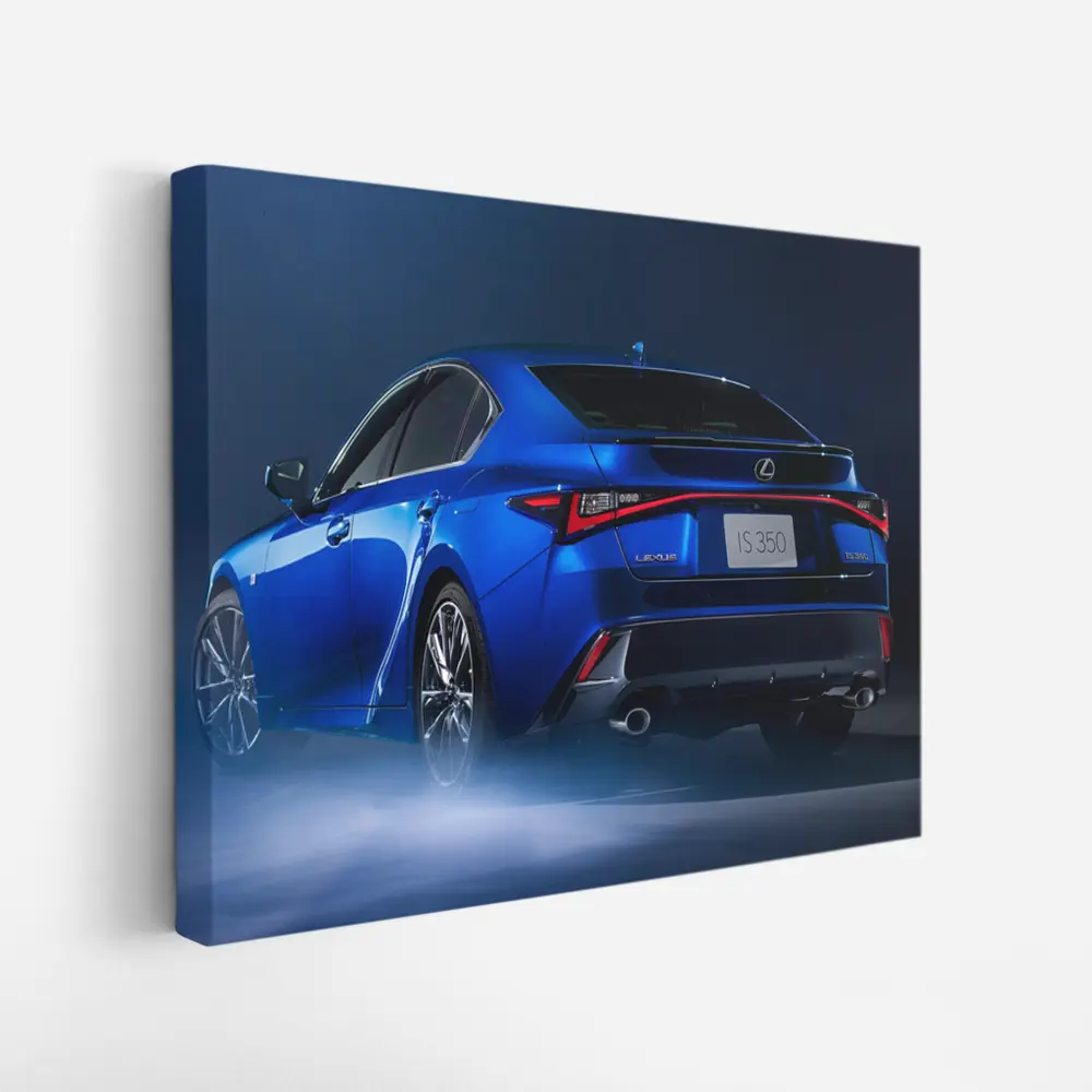 Lexus IS 350 Blue Studio Dark Background