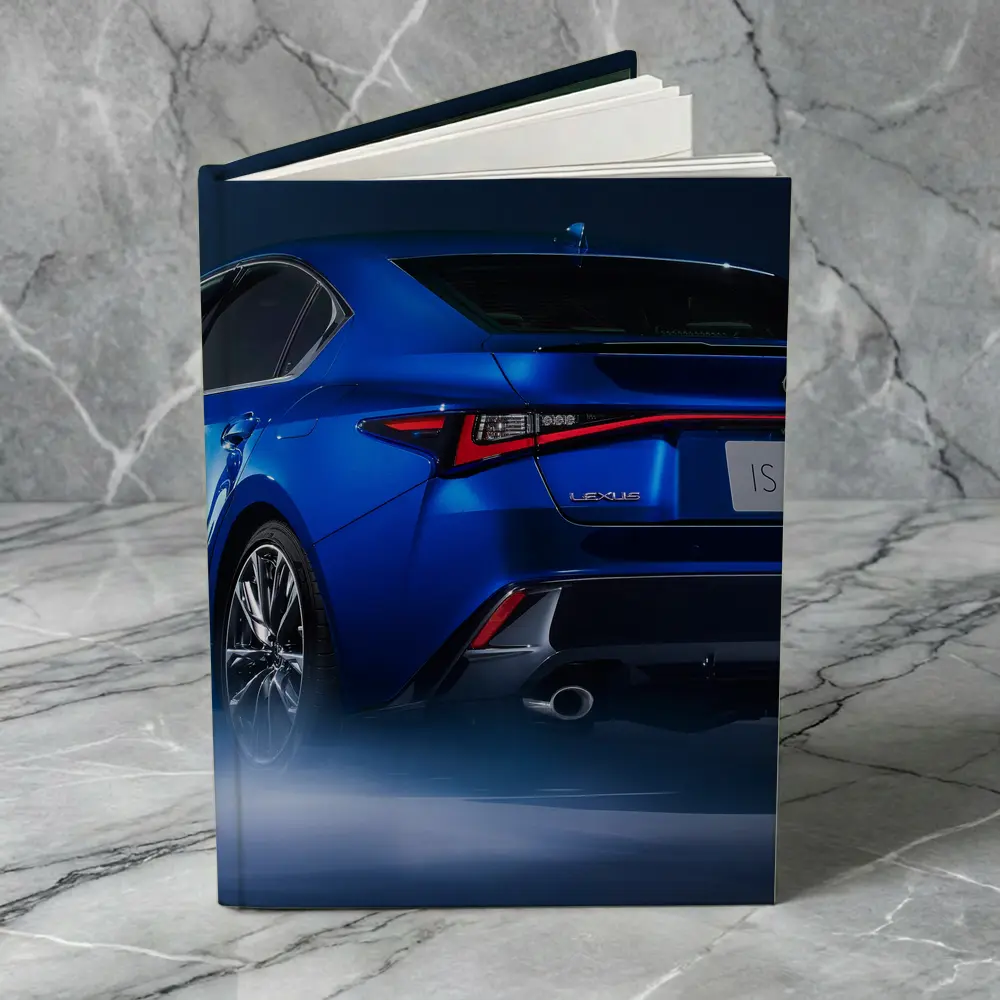Lexus IS 350 Blue Studio Dark Background – Notebooks