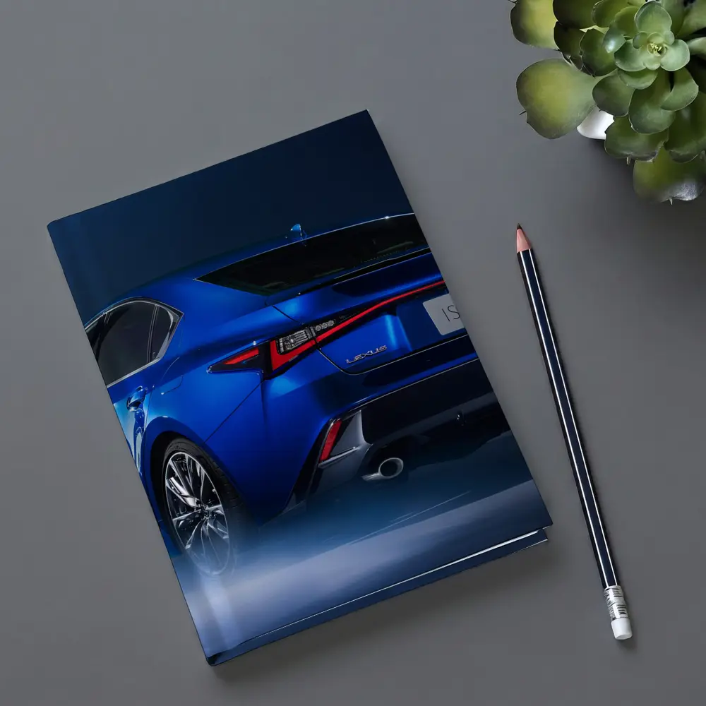 Lexus IS 350 Blue Studio Dark Background – Notebooks