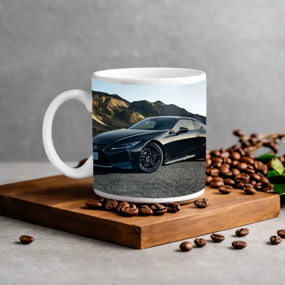 Lexus LC 500 Black Coupe Mountain Road – Mugs