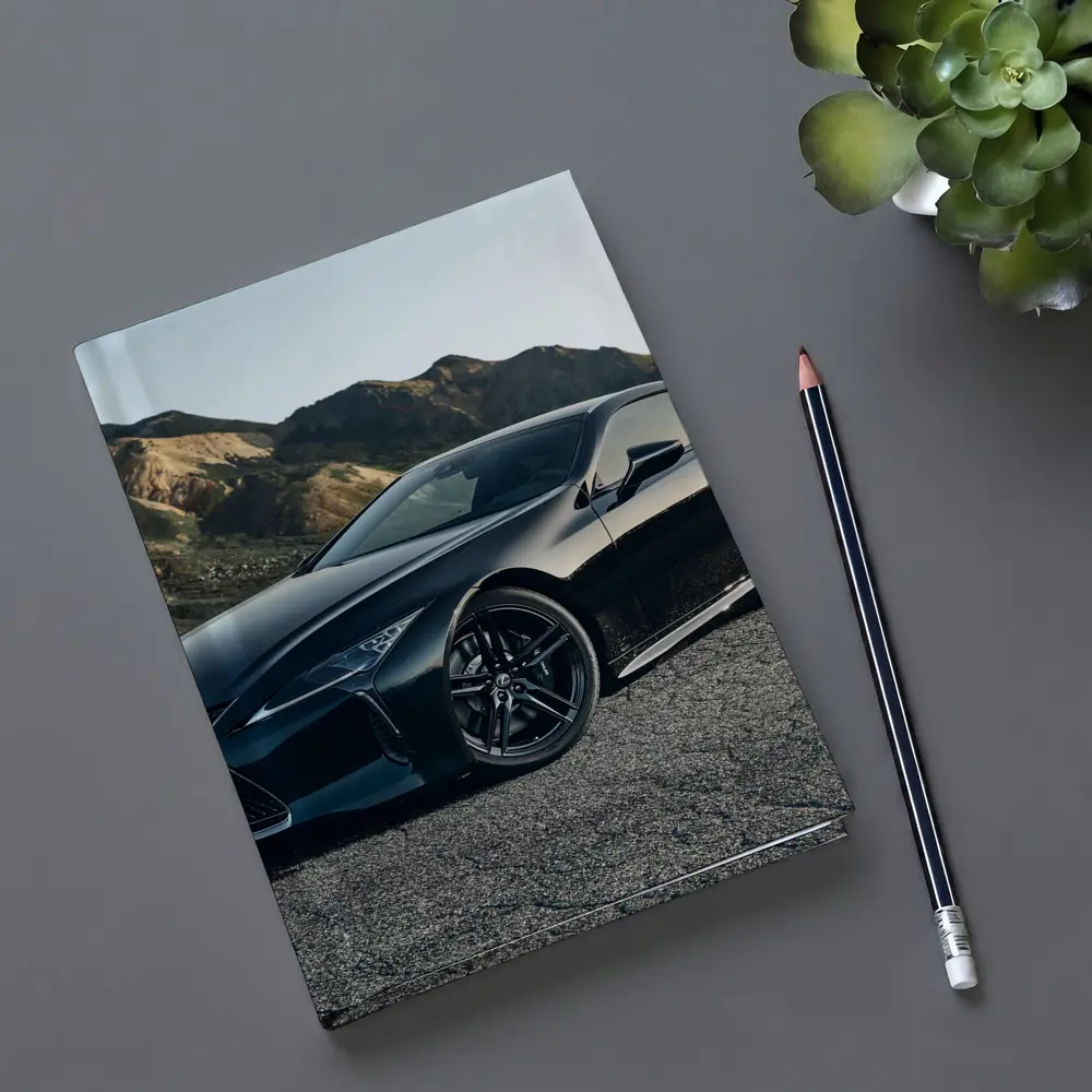 Lexus LC 500 Black Coupe Mountain Road – Notebooks