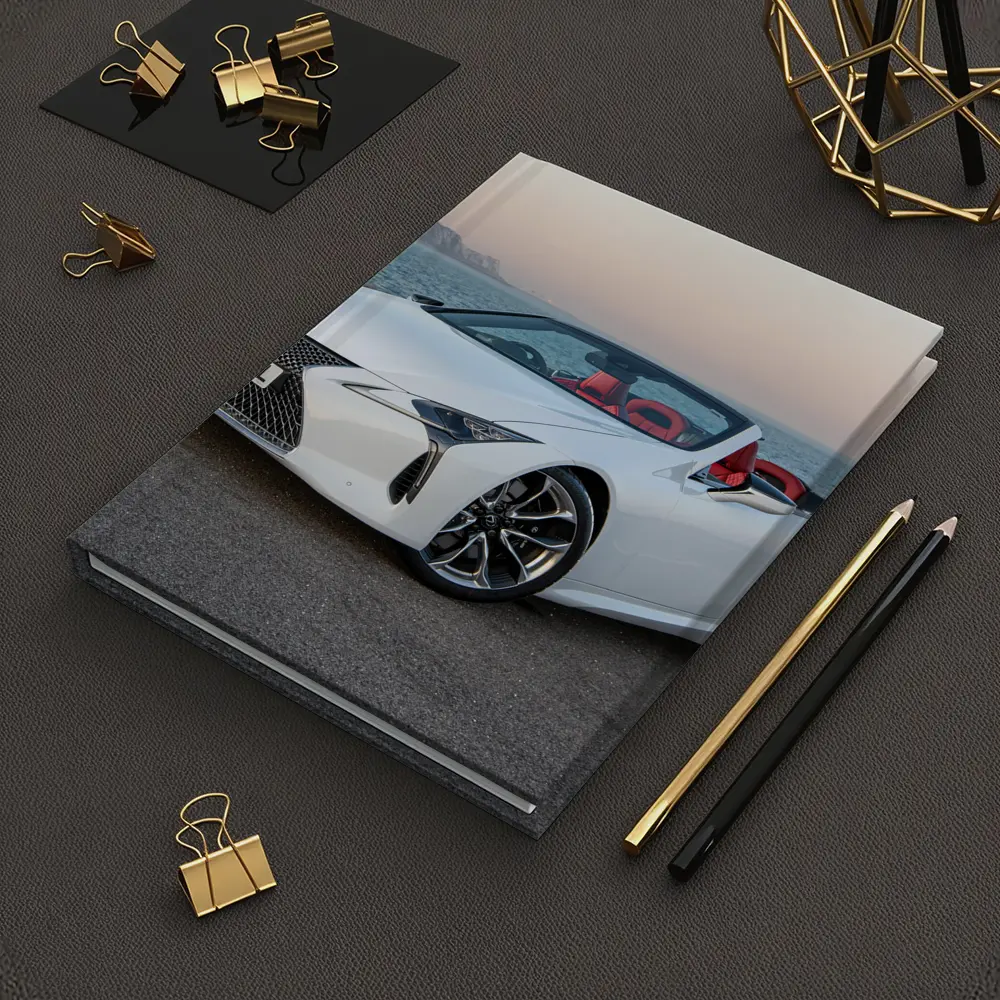 Lexus LC 500 Convertible White Coastal Setting – Notebooks