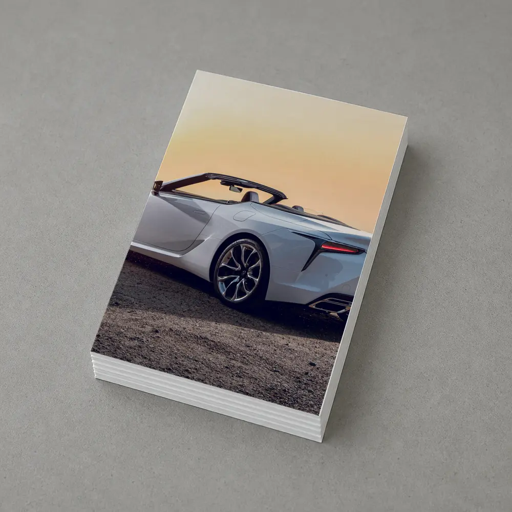 Lexus LC 500 Convertible Sunset Coastal View – Postcards