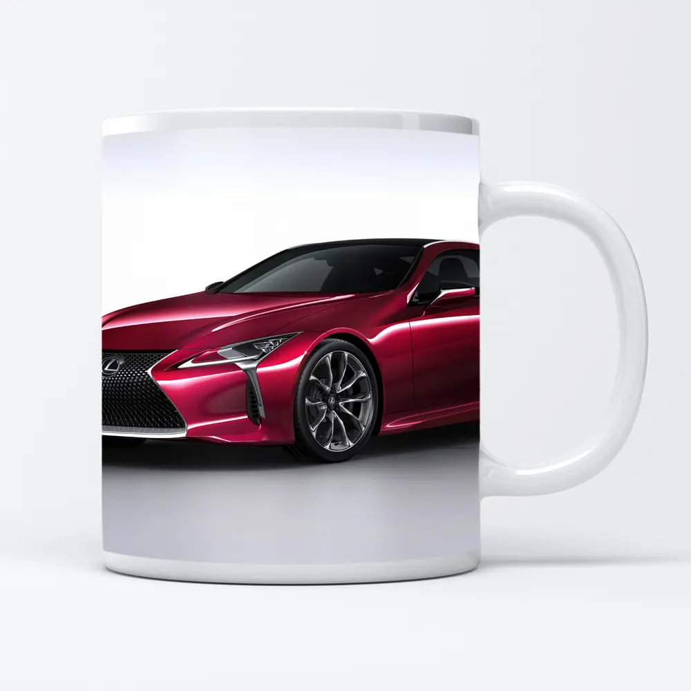 Lexus LC Red Sport Coupe Studio Shot – Mugs