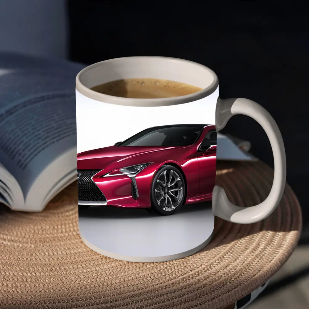 Lexus LC Red Sport Coupe Studio Shot – Mugs