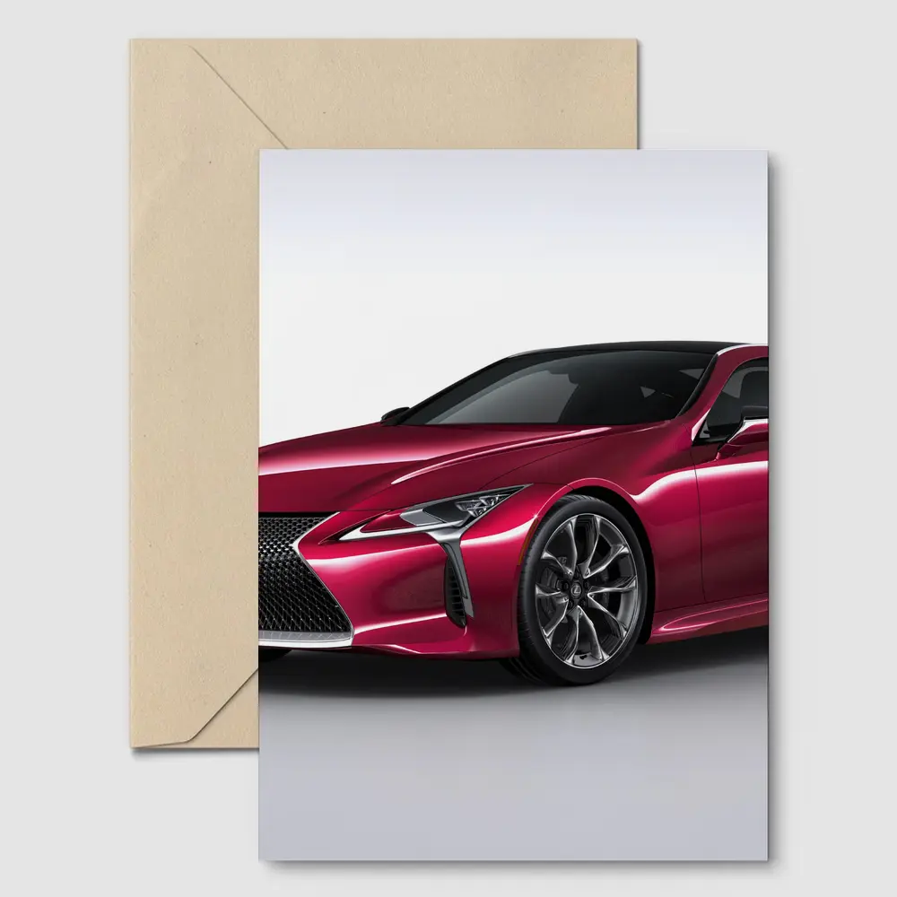Lexus LC Red Sport Coupe Studio Shot – Postcards