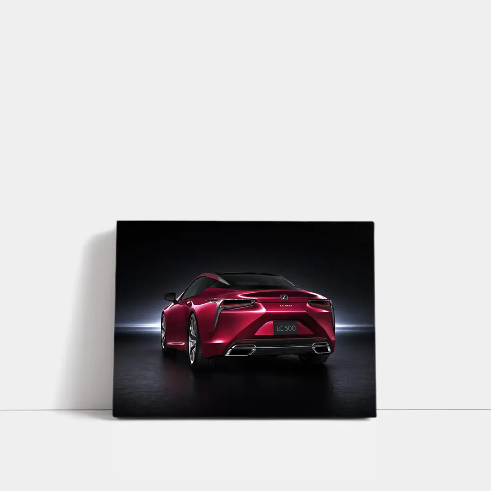 Lexus LC 500 Red Coupe Dark Background – Wall Art