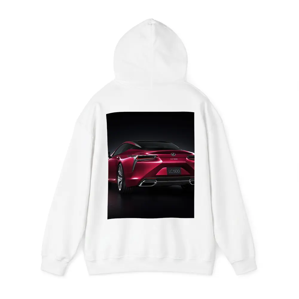 Lexus LC 500 Red Coupe Dark Background – Hoodies