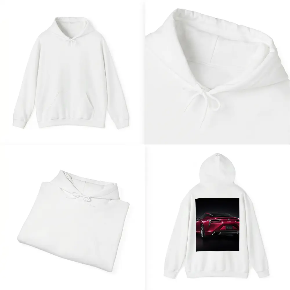 Lexus LC 500 Red Coupe Dark Background – Hoodies