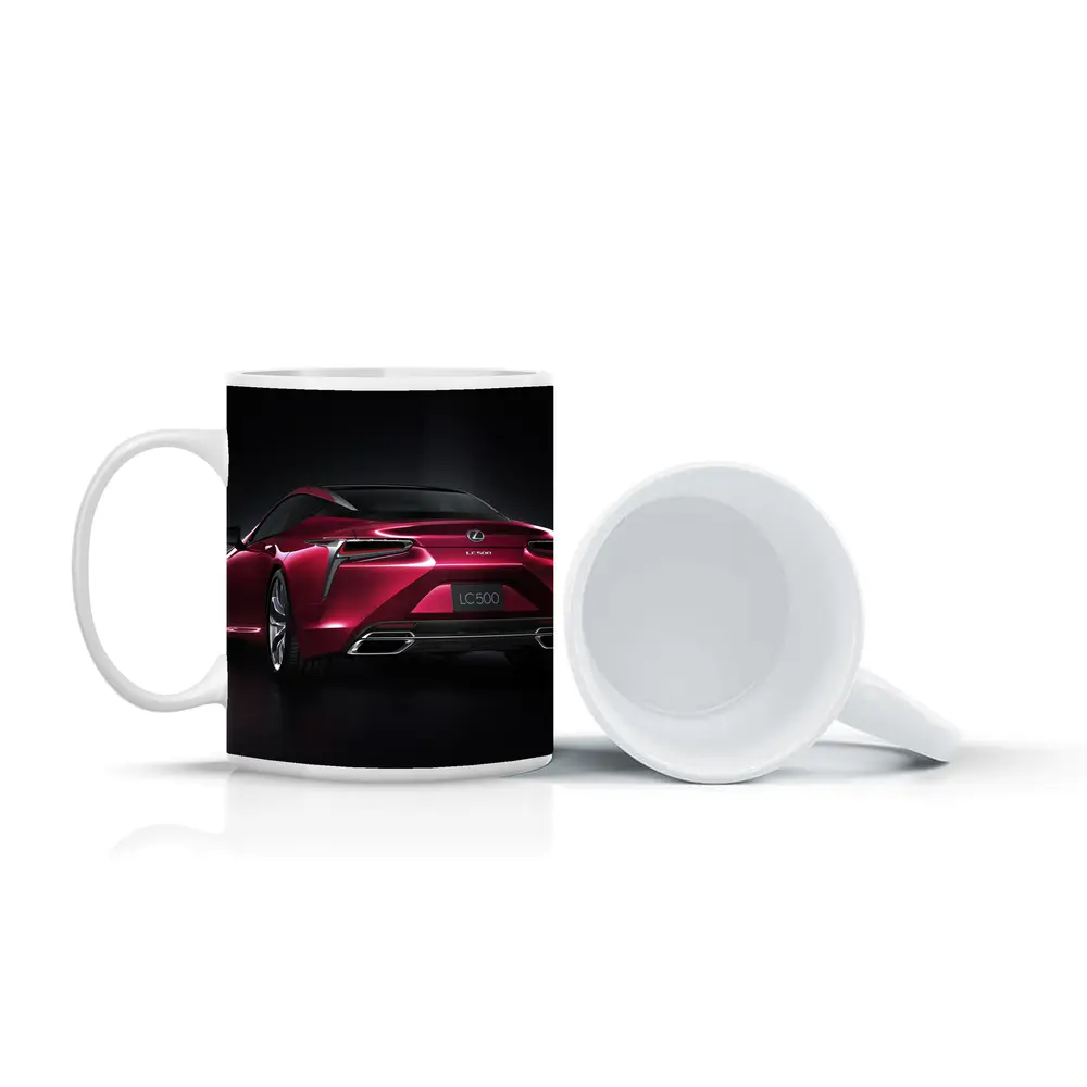 Lexus LC 500 Red Coupe Dark Background – Mugs