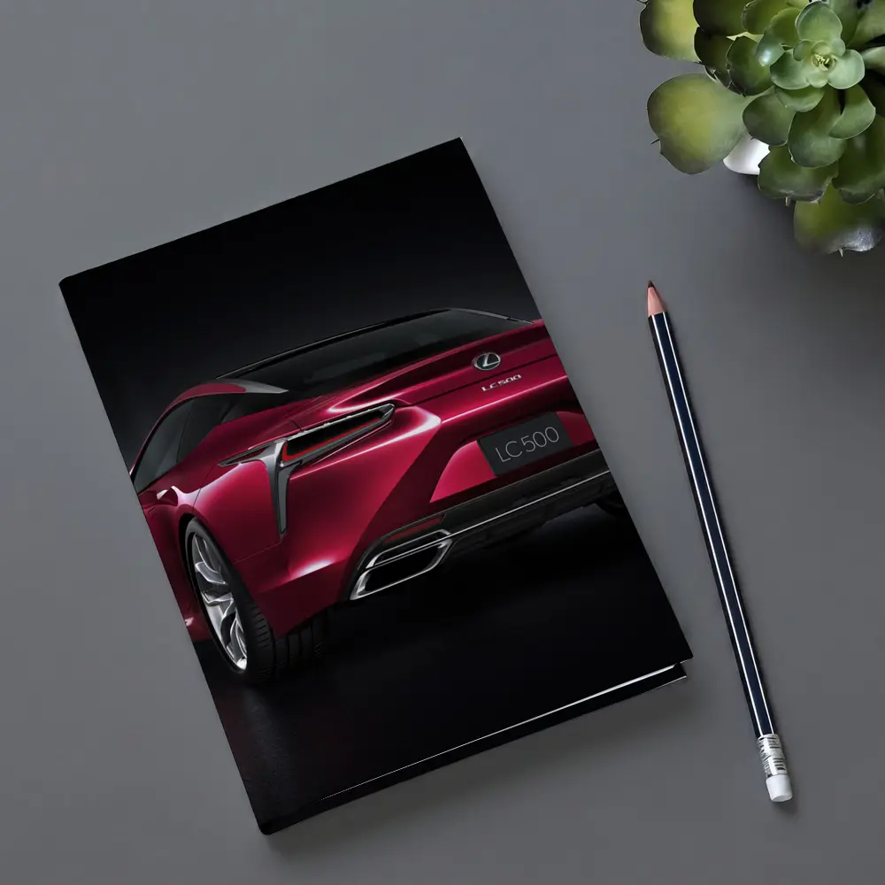 Lexus LC 500 Red Coupe Dark Background – Notebooks