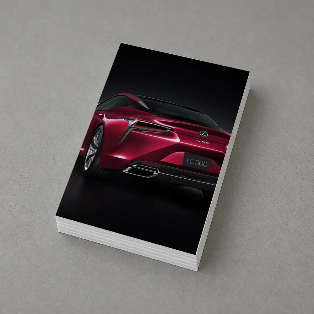 Lexus LC 500 Red Coupe Dark Background – Postcards