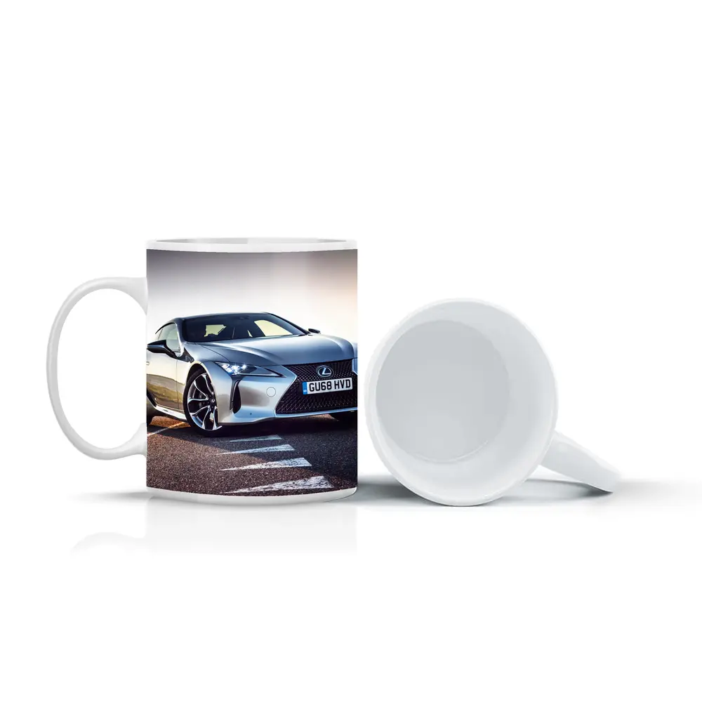 Lexus LC Silver Coupe On Track Road – Mugs