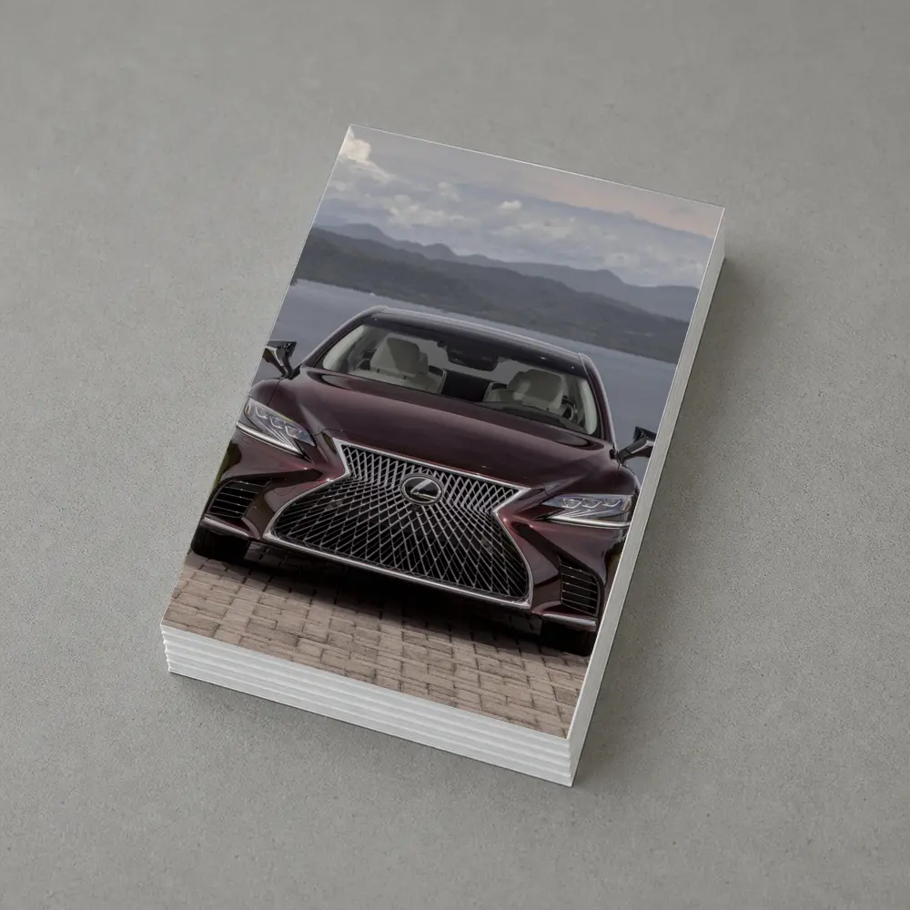 Lexus LS Front View Lake Mountains – Postcards