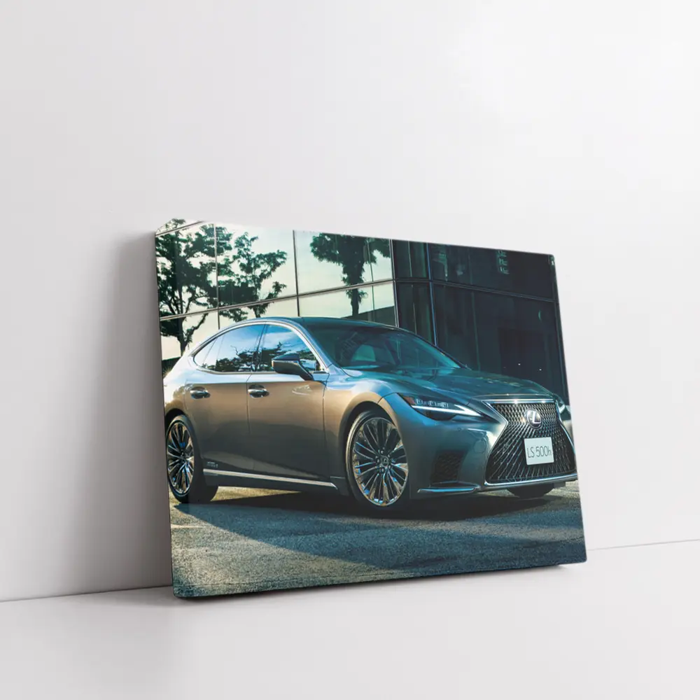Lexus LS 500h XF50 Gray Luxury Sedan Urban Setting – Wall Art