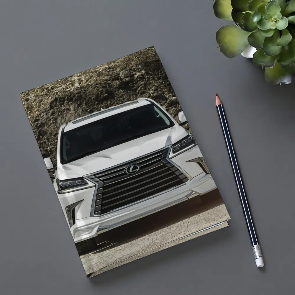 Lexus LX White SUV Rocky Terrain Front View – Notebooks