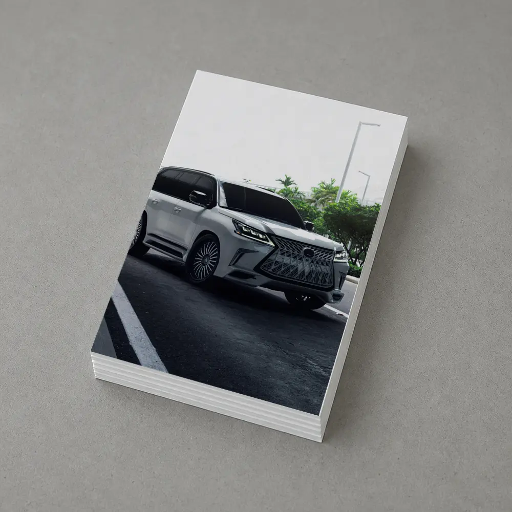 Lexus LX White Luxury SUV Urban Setting – Postcards