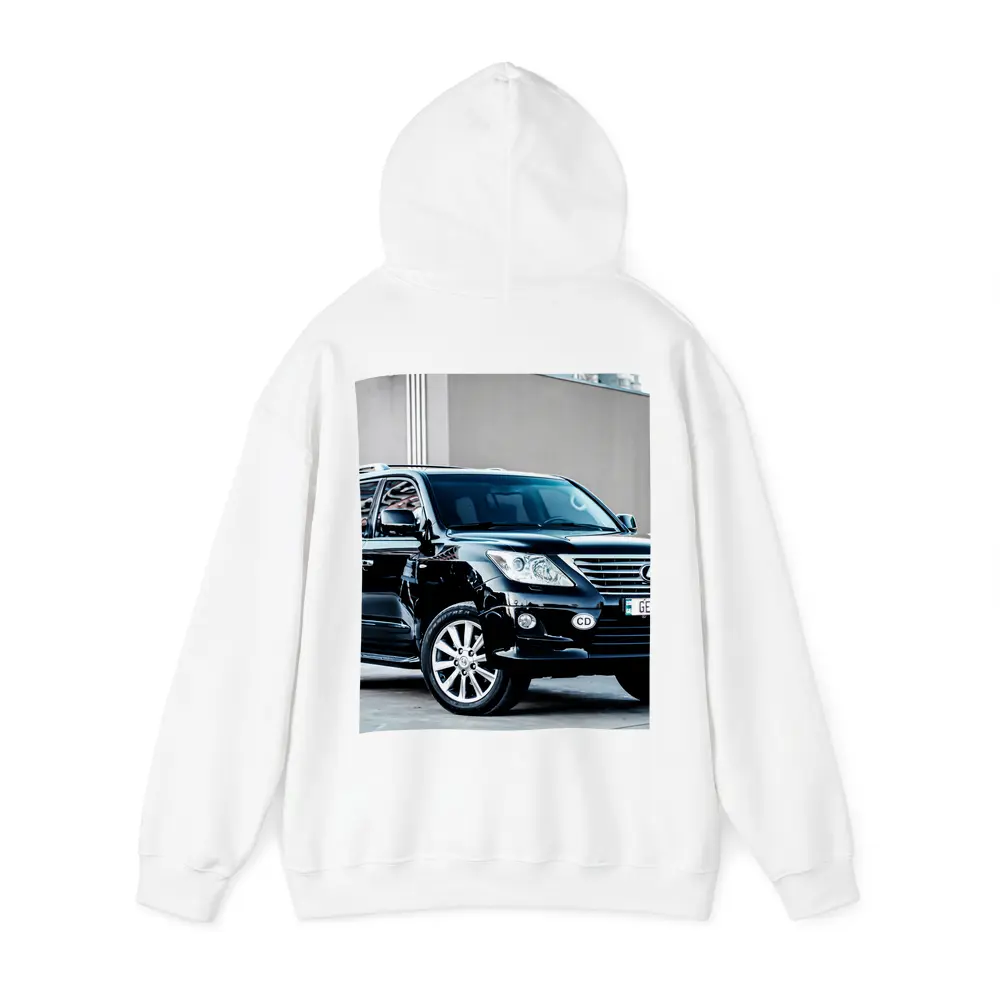 Lexus LX Black SUV Urban Street Setting – Hoodies