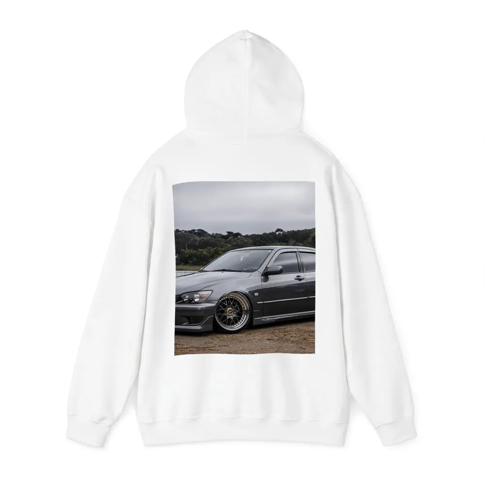 Lexus IS300 Slammed Gray Sedan Overcast Sky – Hoodies