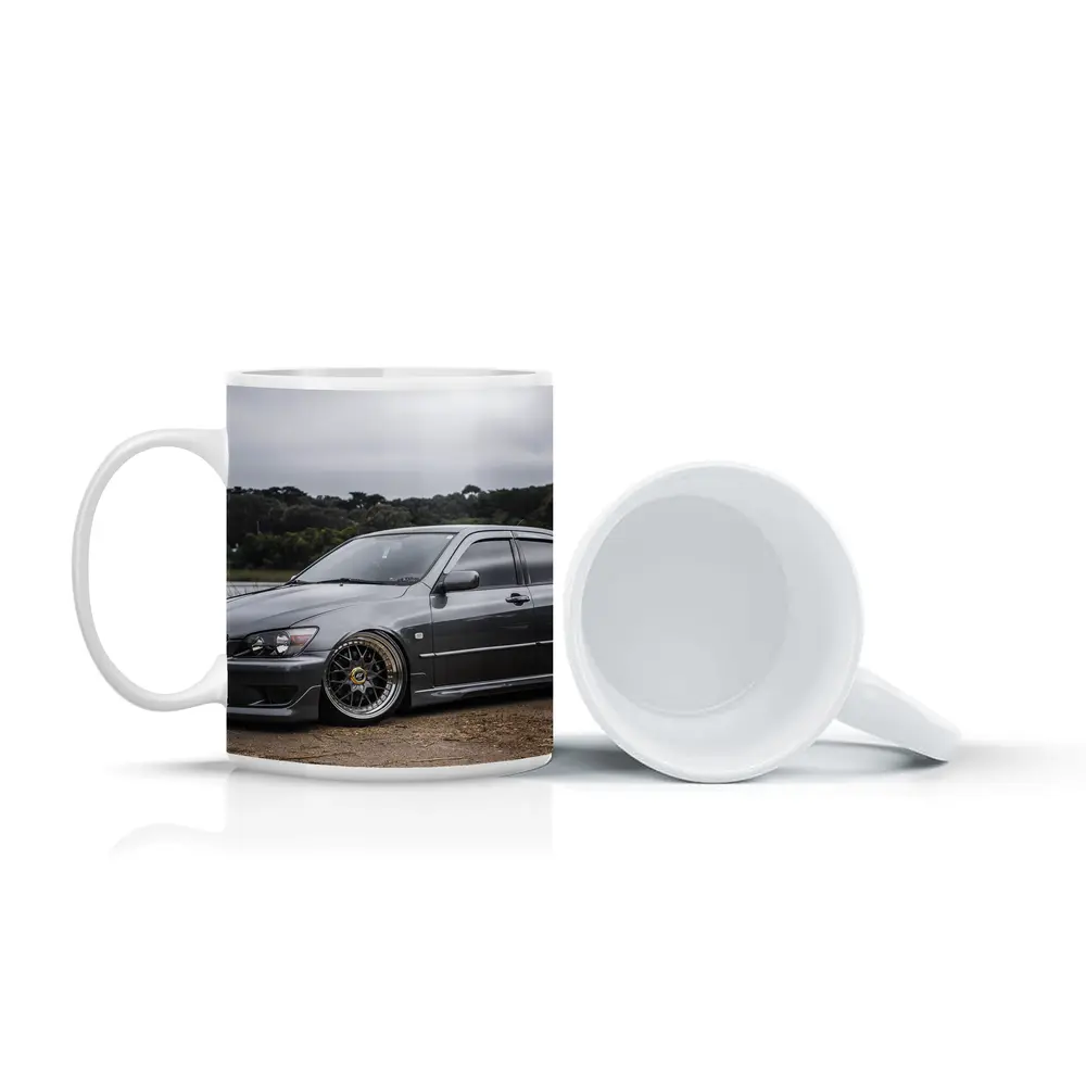 Lexus IS300 Slammed Gray Sedan Overcast Sky – Mugs