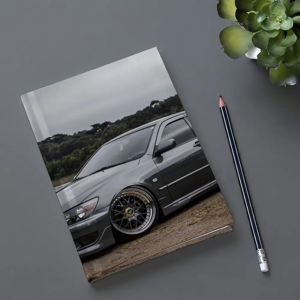 Lexus IS300 Slammed Gray Sedan Overcast Sky – Notebooks