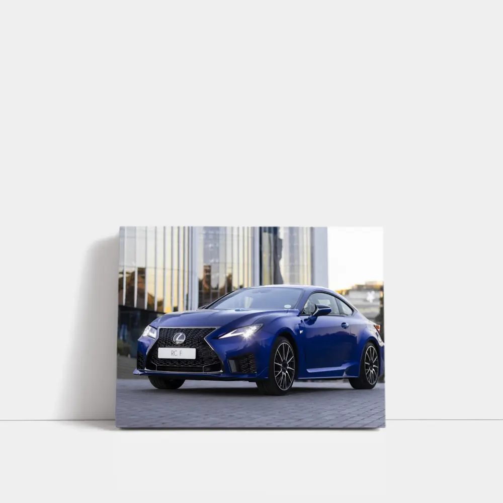 Lexus RC F Blue Coupe Urban Setting – Wall Art