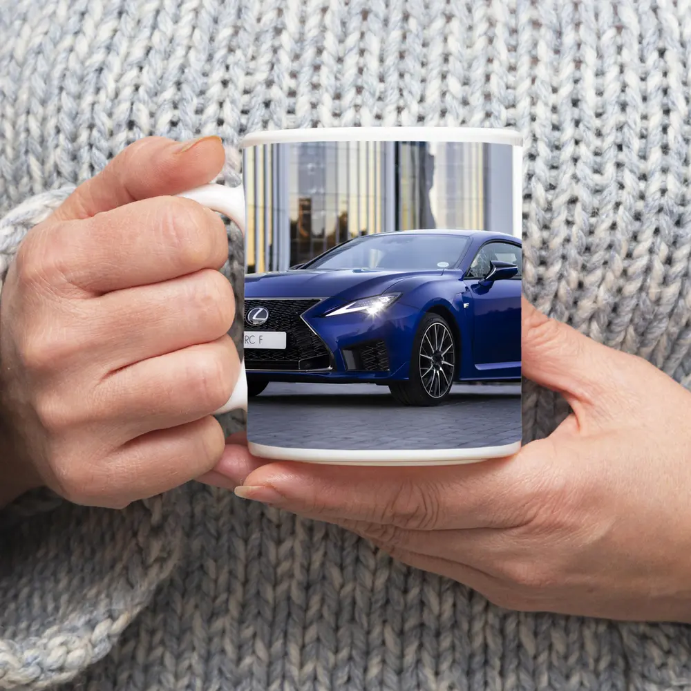 Lexus RC F Blue Coupe Urban Setting – Mugs