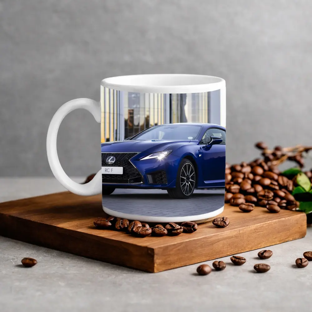 Lexus RC F Blue Coupe Urban Setting – Mugs