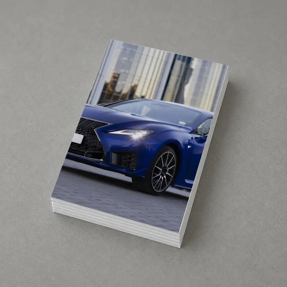 Lexus RC F Blue Coupe Urban Setting – Postcards
